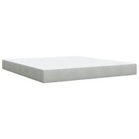Boxspring met matras fluweel lichtgrijs 180x200 cm - thumbnail