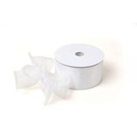 Organza lint 25mm x 25 meter wit - thumbnail