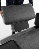 3-zitsbank Compo donkergrijs met klein dienblad 232 cm - thumbnail