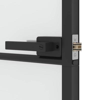 VidaXL Binnendeur smal 102,5x201,5 cm gehard glas en aluminium zwart