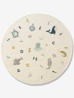 Rond ABC-marine kleed ivoor - thumbnail