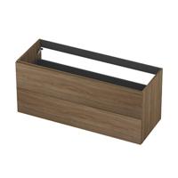 INK - Onderkast 2L Decor Softclose Tbv Greep - 1200x450x520 Mm - Zuiver Eiken - thumbnail