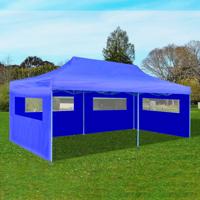 Partytent pop-up inklapbaar 3x6 m blauw - thumbnail
