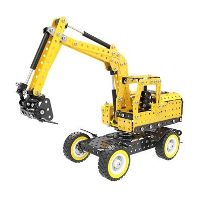 MoFun ZHIBO SW-007 502 PCS DIY RVS graafmachine samenstellen van blokken MoFun ZHIBO SW-007 502 PCS DIY RVS graafmachine samenstellen van blokken