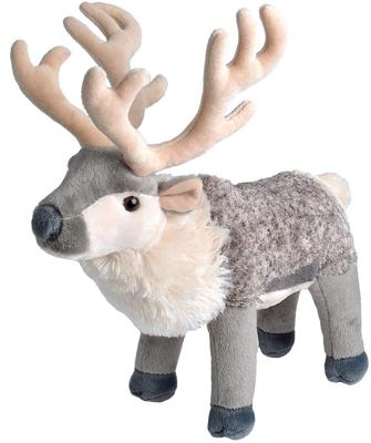 Wild Republic knuffel rendier junior 30 cm pluche grijs/beige Wild Republic knuffel rendier junior 30 cm pluche grijs/beige