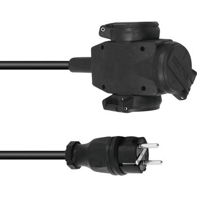 PSSO Extension 3x1.5 5m 3-fold bk