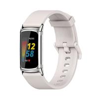 FitBit Charge 5 & 6 Extra soft siliconen bandje - Lichtgrijs + zilveren connector - thumbnail