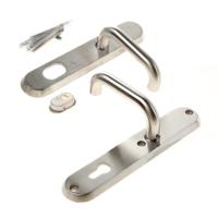 Intersteel Veiligheidsbeslag SKG3 geveerd kruk/kruk PC92mm met kerntrekbeveiliging - RVS - thumbnail