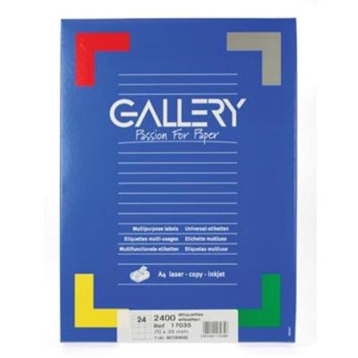 Gallery witte etiketten ft 70 x 35 mm (b x h), rechte hoeken, doos van 2.400 etiketten