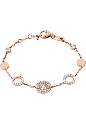 Fossil JF01739791 Armband Vintage Glitz staal rosekleurig 18-21,5 cm