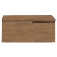 Frozen Badmeubelset 100 cm - Greeplijst in Kleur - Wastafel Onderkast met Bovenblad Honey - thumbnail