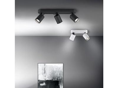 Trio Zwarte plafondlampPago met 3 spots - 803500332