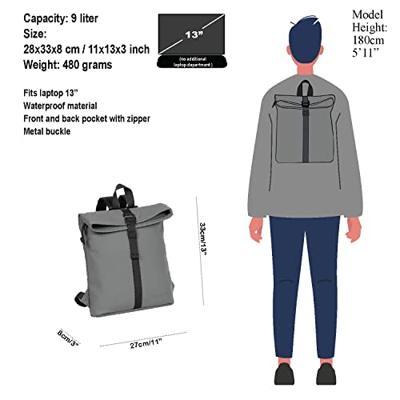 New Rebels Mart Los Angeles Antraciet 7L Rolltop Rugzak Waterafstotend - thumbnail