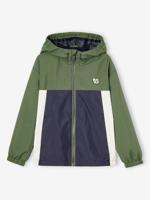 Windjack colorblock voor jongens kaki - thumbnail