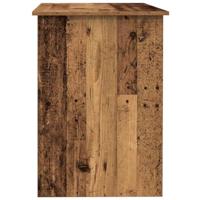 Bureau 100x55x75 cm bewerkt hout oud houtkleurig - thumbnail