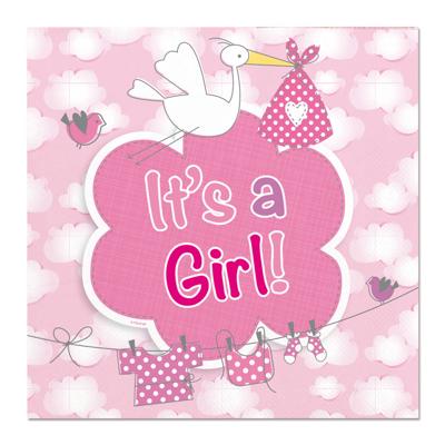 Servetten It's a Girl geboorte Meisje