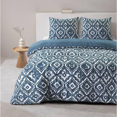 Dekbedovertrek Fez - blauw - 240x220 cm