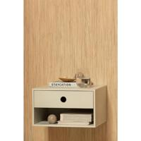 WOOOD Zwevend Nachtkastje 'Nancy' Met 1 lade, kleur Mist - thumbnail