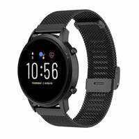 By Qubix - Compatible met Garmin Venu 3s / Vivoactive 4s / Venu 2s / Vivomove 3s / Forerunner 255s - Milanese bandje met klemsluiting - Zwart - Compatible Garmin bandje - thumbnail