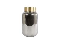 Vaas Sanne M zilver glas 14x14x24cm - thumbnail