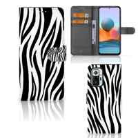 Xiaomi Redmi Note 10 Pro | Telefoonhoesje | Met pasjeshouder | Zebra - thumbnail