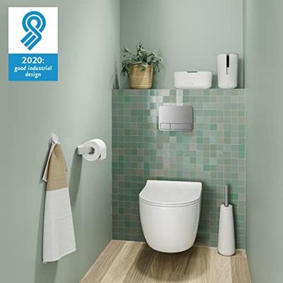 Tiger Reserverolhouder Met Deksel Tess Vrijstaand Wit - Lichtgrijs Tiger Reserverolhouder Met Deksel Tess Vrijstaand Wit - Lichtgrijs