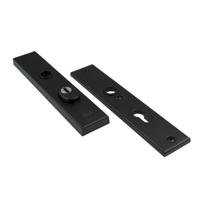 AMI Veiligheidsbeslag 251/50/15 Buiten Kt 72 Binnen Profielcilinder 72 Zwart Deurdikte 38/42 Mm. - 739720 - thumbnail