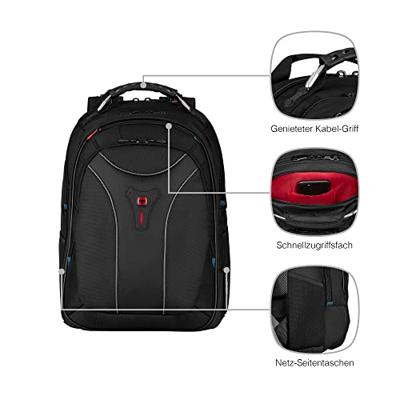 Wenger 600637 CARBON Laptoprugzak Geschikt voor max. (laptop): 43,9 cm (17,3) Zwart