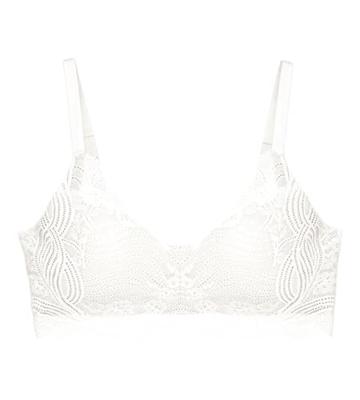 Lift Smart push up Bh zonder beugel - kanten Beugelloze bh met smalle bandjes - voorgevormd