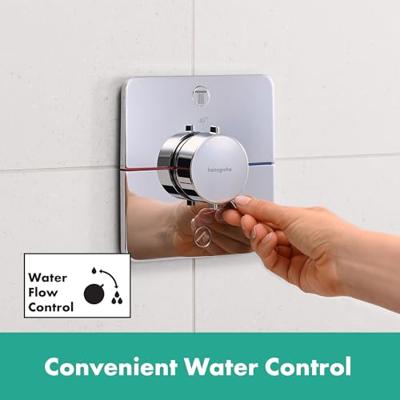 Hansgrohe ShowerSelect Comfort Q thermostaat inbouw voor 2 functies met geïntergreerde zekerheidscombinatie volgens EN1717, chroom