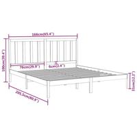 Bedframe massief hout 160x200 cm - thumbnail