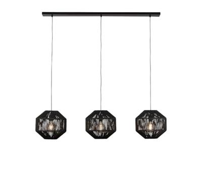 Searchlight 3-lichts hanglampWicker - 11201-3BK