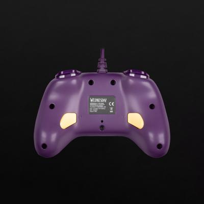 Gamepad - Nintendo Switch/Switch 2 en pc - Wednesday - Bedraad - Paars en zwart - Antislip handgrepen