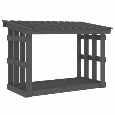 VidaXL Haardhoutrek 108x64,5x77 cm massief grenenhout grijs