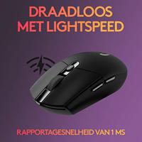 Logitech Gaming G305 Lightspeed Gaming-muis Radiografisch Optisch Zwart 6 Toetsen 12000 dpi - thumbnail