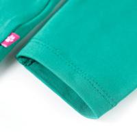Kindershirt met lange mouwen kattenprint 92 felgroen - thumbnail