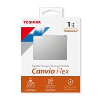 Toshiba Canvio Flex 1 TB Externe harde schijf (2,5 inch) USB-A 3.2 Gen 1 Zilver HDTX110ESCAA - thumbnail