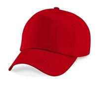 Beechfield CB10 Original 5 Panel Cap - Classic Red - One Size - thumbnail