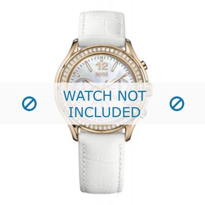 Hugo Boss horlogeband 1502261 / HB-105-3-34-2362S / HB659302326 Leder Wit 20mm + wit stiksel