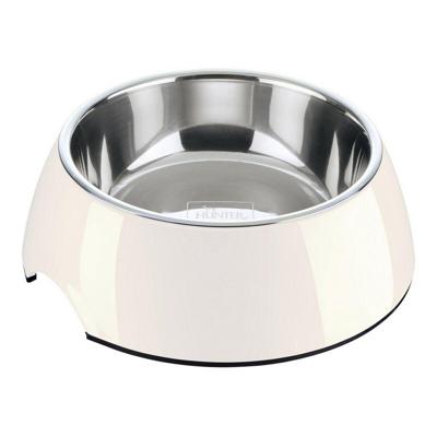 Voerbak voor honden Hunter Melamine Roestvrij staal Wit 350 ml (18,5 x 18,5 x 9,5 cm)