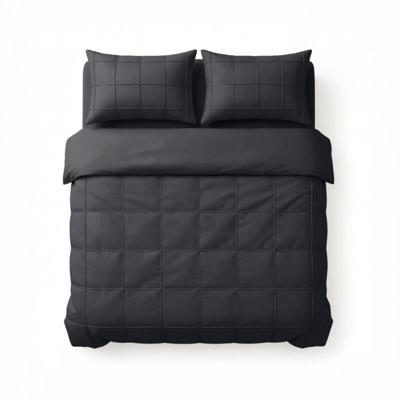 Sleeptime Check Pintuck Zwart 240 x 200/220 cm