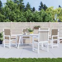 Tuinstoelkussens lage rug 4 st 100x50x3 cm oxford stof taupe - thumbnail