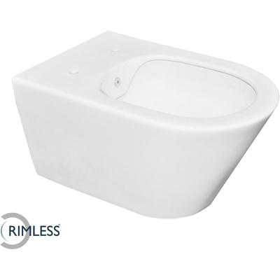 Wiesbaden Stereo Wandcloset Rimless met Bidet Functie - Mat Wit