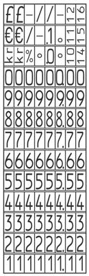 Avery AV-PL1/8 Prijstang 1 Regel 8 Tekens