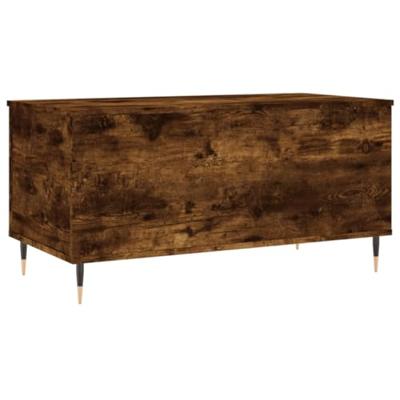 Salontafel 90x44,5x45 cm bewerkt hout gerookt eikenkleurig