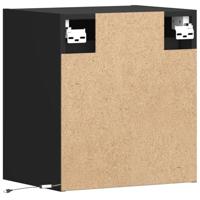 Tv-wandmeubels met LED-verlichting 2 st 41x31x45 cm zwart - thumbnail