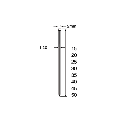 Dutack 1.2mm minibrads | 20mm | 5000 stuks - 5134029