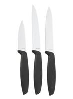 HEMA Keukenmessen - 3 stuks (zwart) - thumbnail