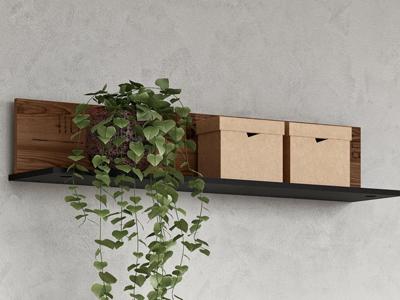 Wandplank FANJO 110 cm alpine sparren/staal Wandplank FANJO 110 cm alpine sparren/staal