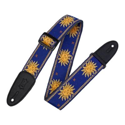 Levys Leathers MPJG-SUN-BLU geweven gitaarband met print - blauw met zon